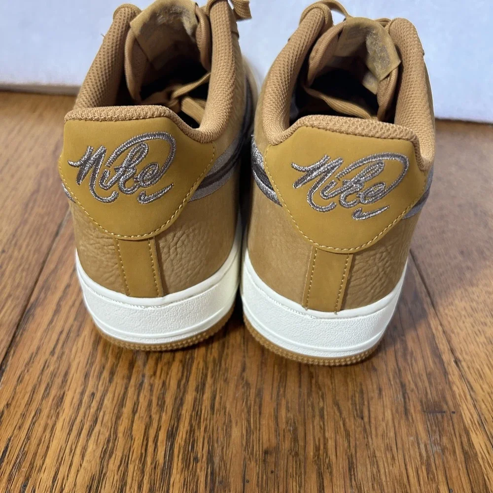 Nike Mens Size 11.5 Air Force 1 Low '07 LV8 Wheat Brown Sneaker Shoes